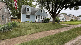 Sod installation in front yard