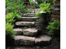 Landscape steps and hillside landscaping