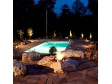 Poolside landscaping